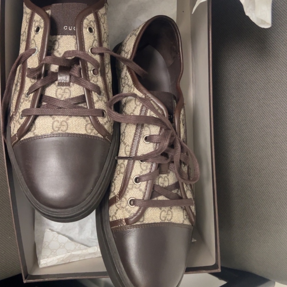 GG Supreme Men’s Low Sneaker Beige/Ebony